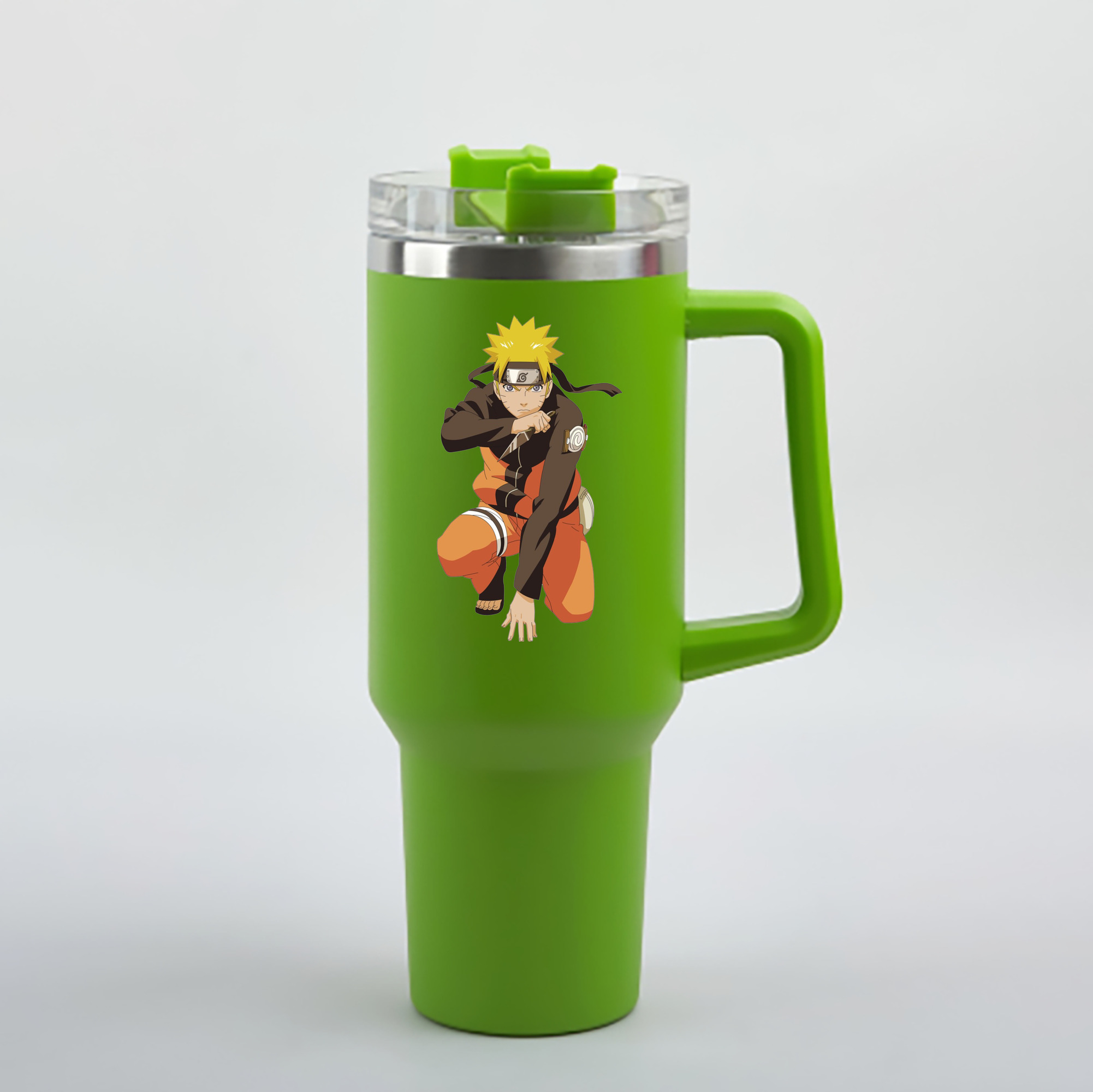 （画像用） NARUTO -ナルト- うずまき ナルト Uzumaki Naruto 1200mL車用タンブラー - クリスタルステッカー（プラスチックストロー付き）
